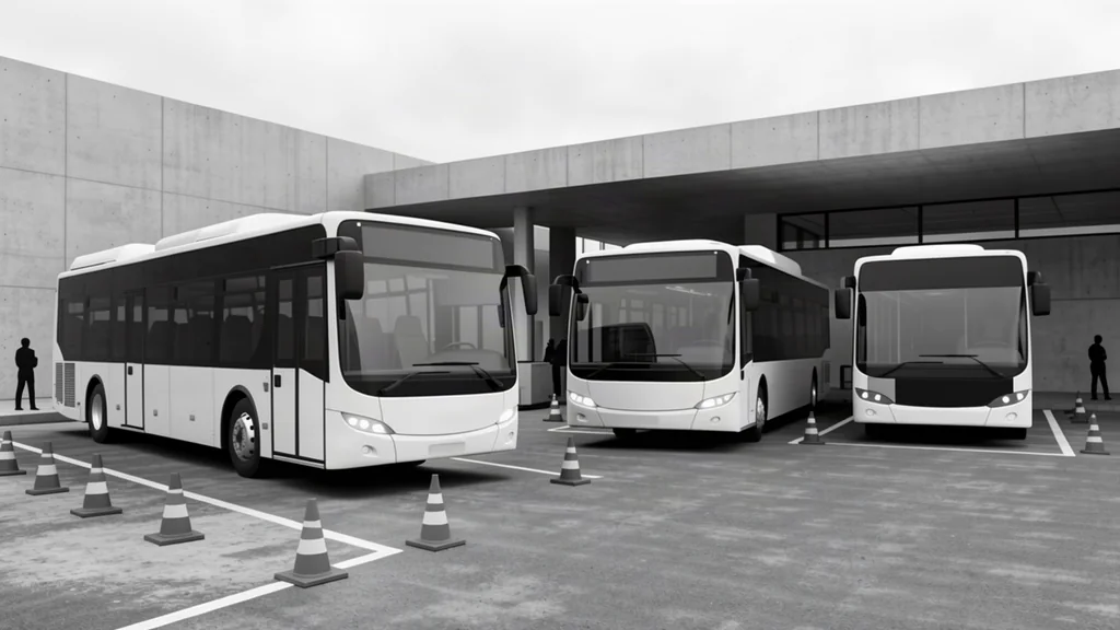 Ilustrační vizualizace autobusů při náhradní dopravě